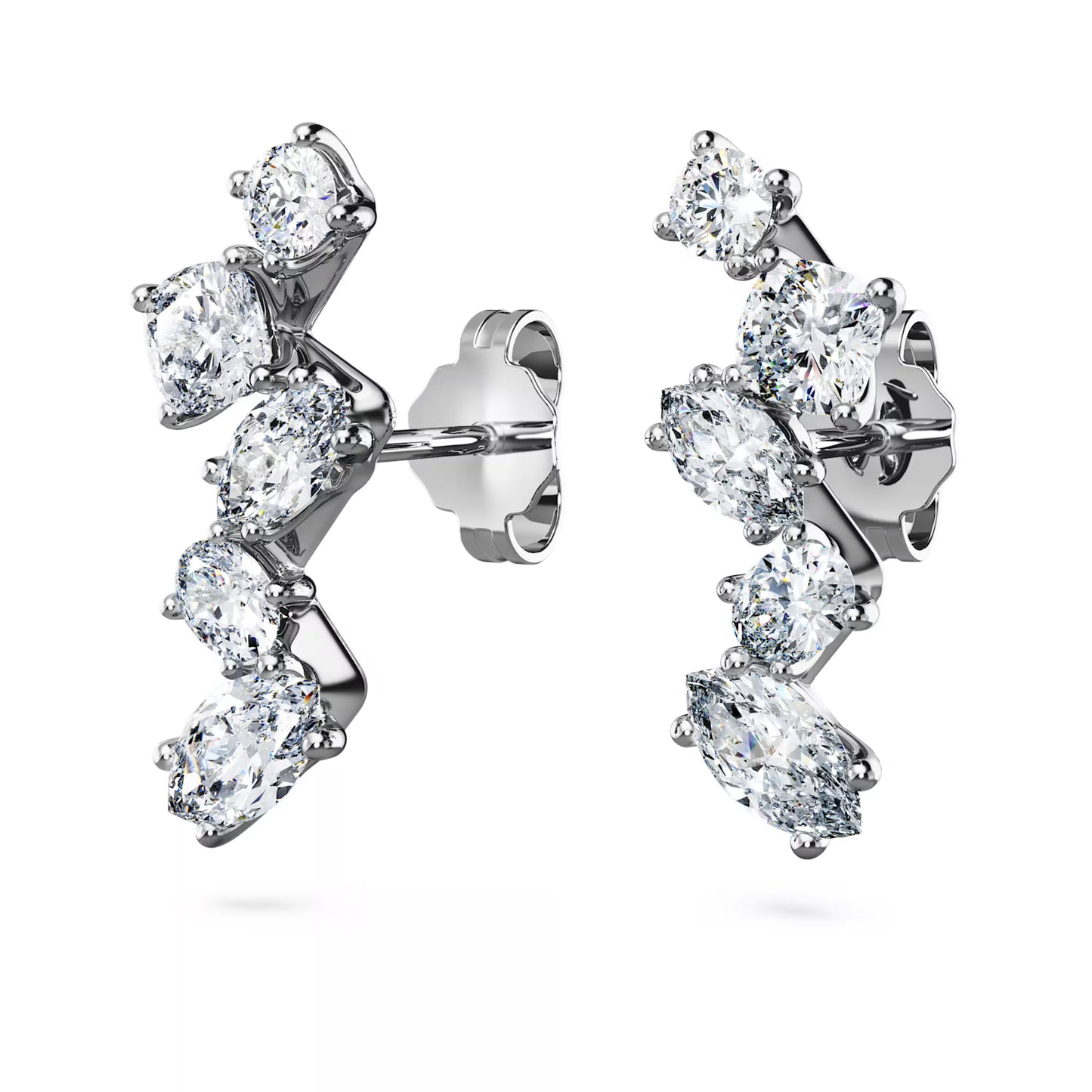 Galaxy ear cuffs, Lab-grown diamonds, Mixed shapes, white gold