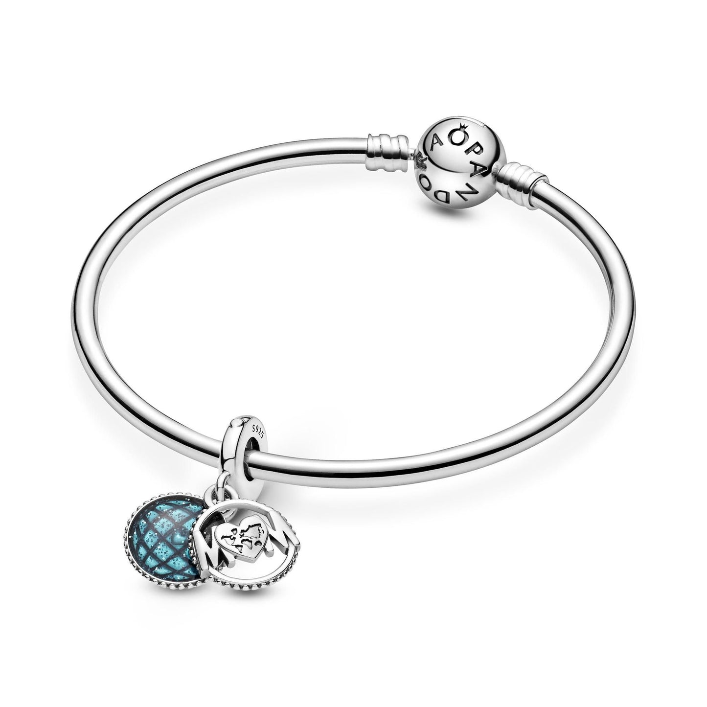 Glitter Globe Mom Dangle Charm