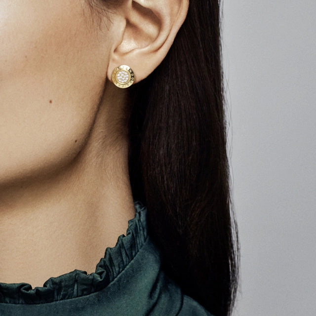 Shine Logo Stud Earrings