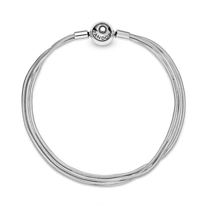 Moments Multi Snake Chain Bracelet Silver