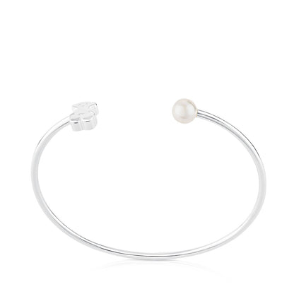 Silver TOUS Sweet Dolls Bracelet with pearl