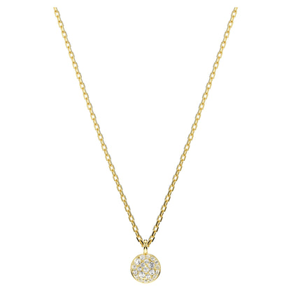 Meteora Layered pendant Necklace, White, Gold Tone plated
