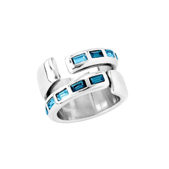 Nightbird Wrap Ring, Silver Plated