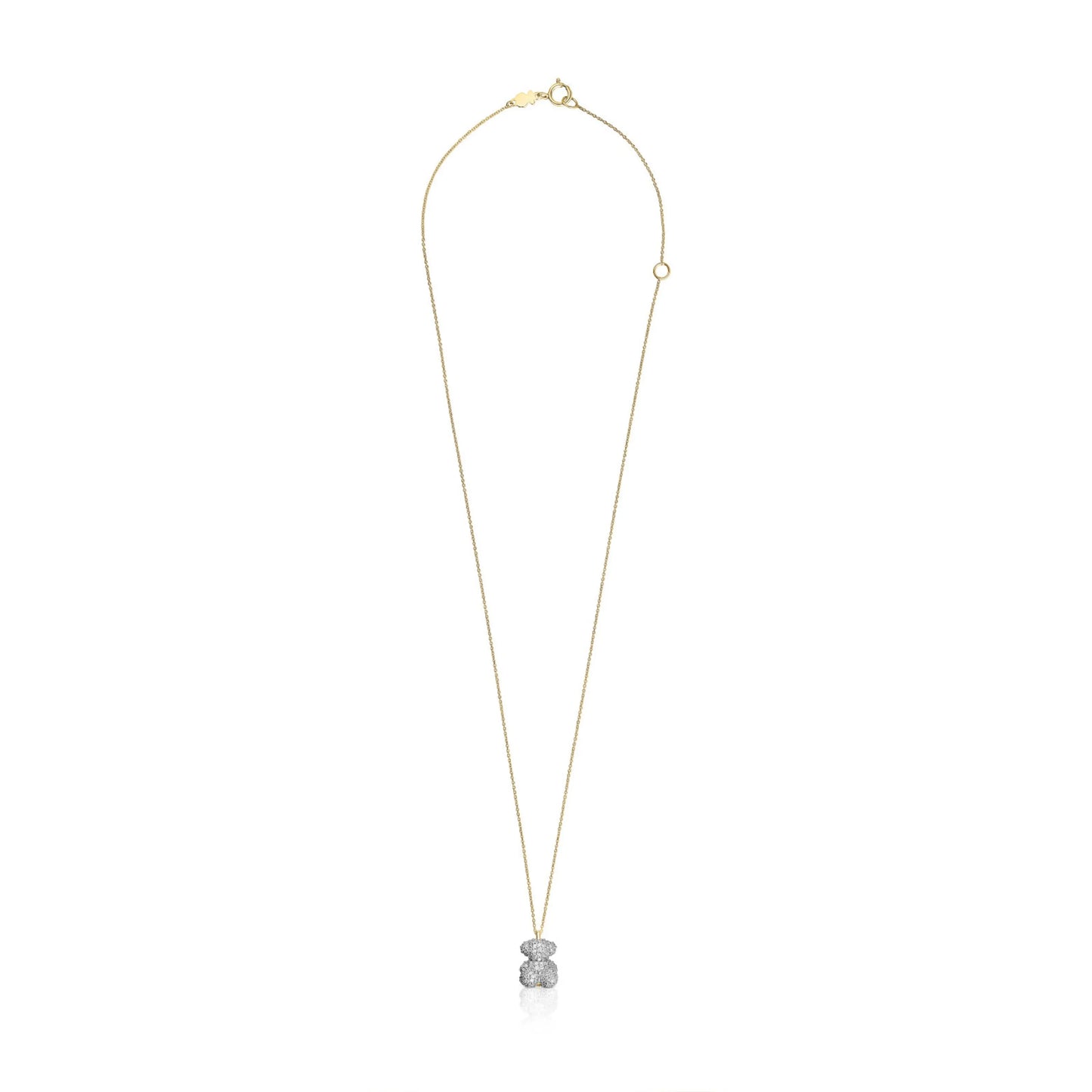 Diamond and gold Bold Bear necklace