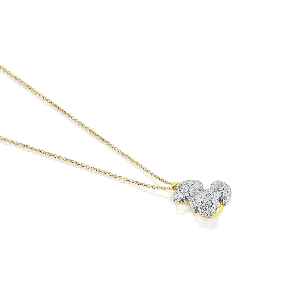 Diamond and gold Bold Bear necklace