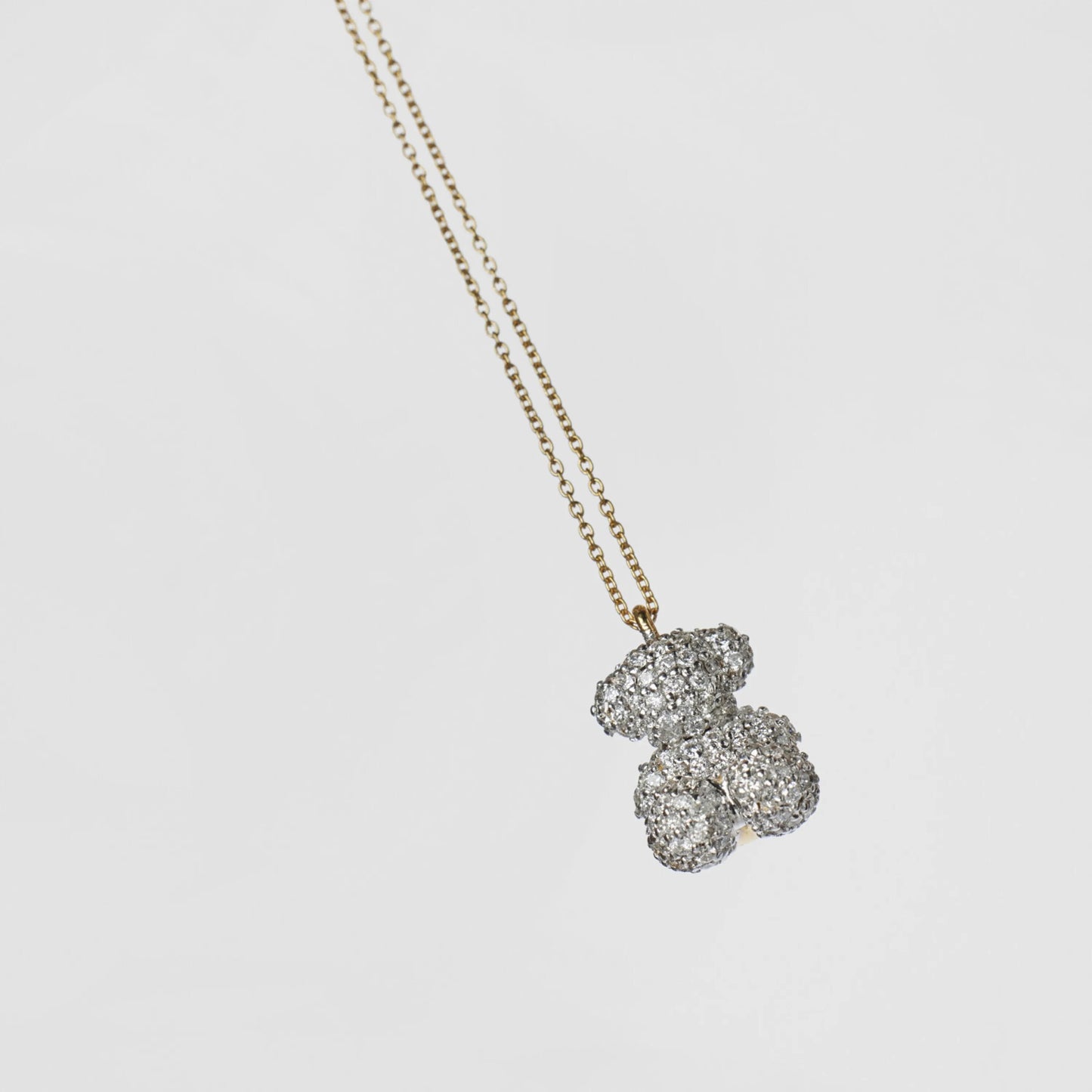 Diamond and gold Bold Bear necklace