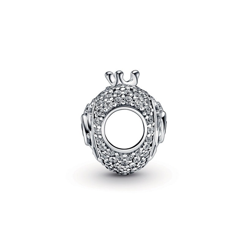 Regal Crown and Heart Charm