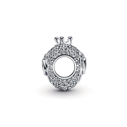 Regal Crown and Heart Charm