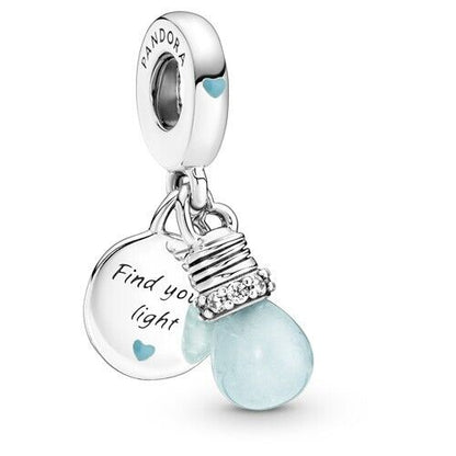 Glow-in-the-dark Lightbulb Double Dangle Charm