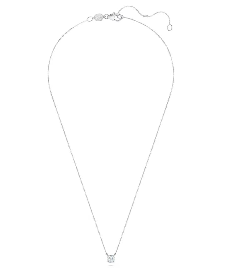 Eternity solitaire pendant, Lab grown diamonds, Round shape, white gold