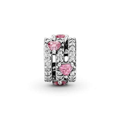 Sparkling Triple Halo Hearts Charm