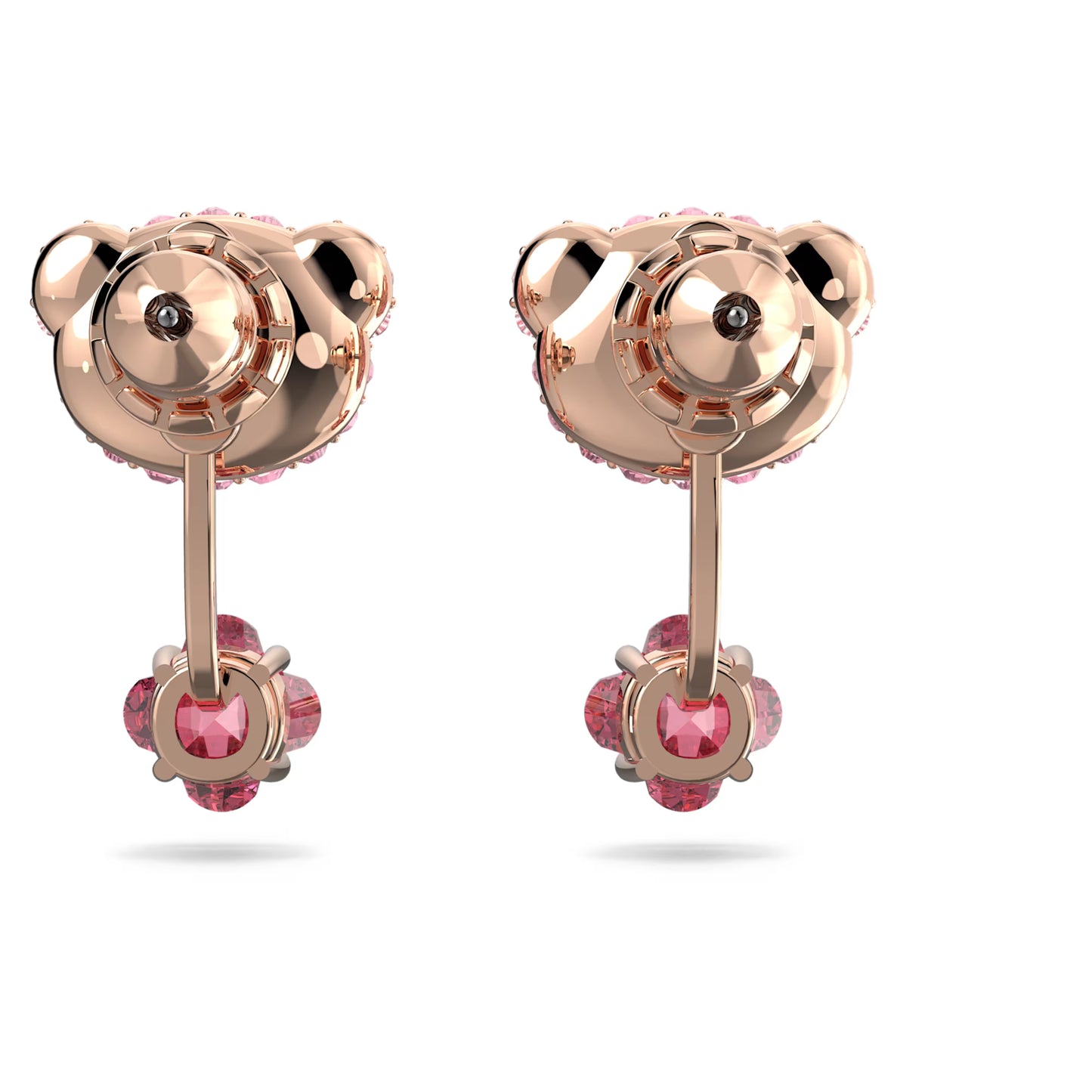 Teddy earring jackets Bear, Pink, Rose gold-tone plated