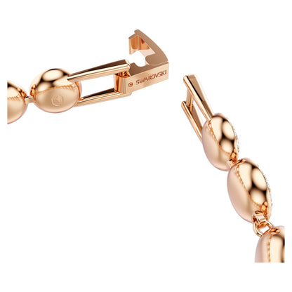 Una Angelic bracelet, Round cut, Pavé, Medium, White, Rose gold-tone plated