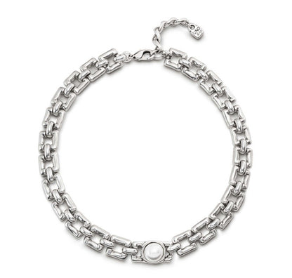 Linda Pearl Necklace Sterling Silver 38CM+6CM