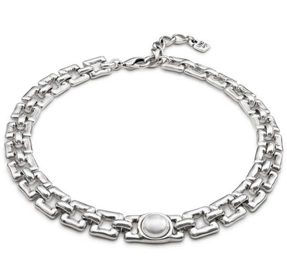 Linda Pearl Necklace Sterling Silver 38CM+6CM