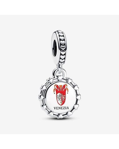 Venetian Mask & Winged Lion Dangle Charm