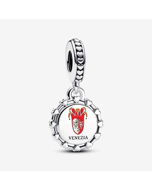 Venetian Mask & Winged Lion Dangle Charm