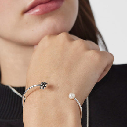 Silver TOUS Sweet Dolls Bracelet with pearl